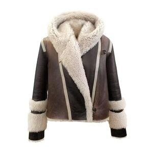 Veda Hilda Cropped Shearling Coat $2K! Size XS